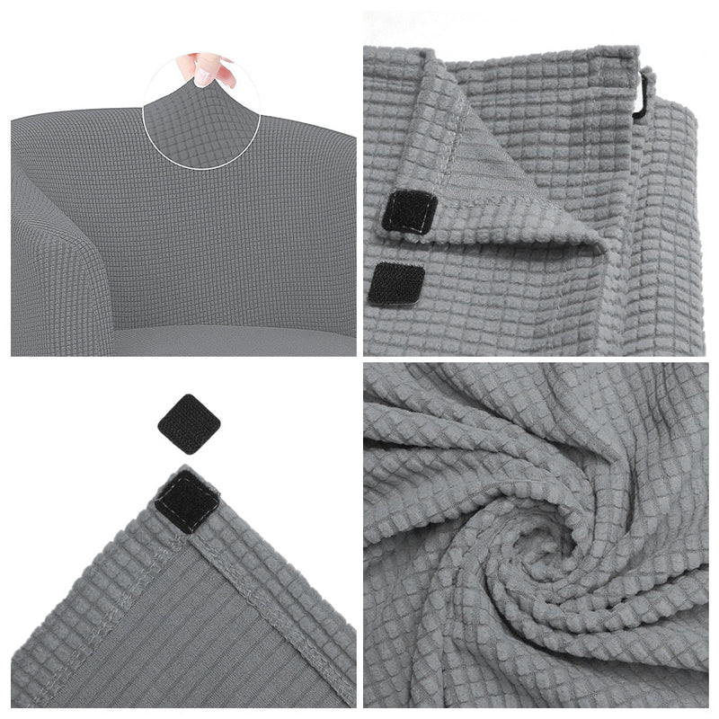 COMFEYA Elastic All - Inclusive Single Sofa Cover - Solid Color Semicircle Sofa Chair Cover - NuSea