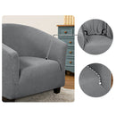 COMFEYA Elastic All - Inclusive Single Sofa Cover - Solid Color Semicircle Sofa Chair Cover - NuSea