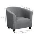 COMFEYA Elastic All - Inclusive Single Sofa Cover - Solid Color Semicircle Sofa Chair Cover - NuSea