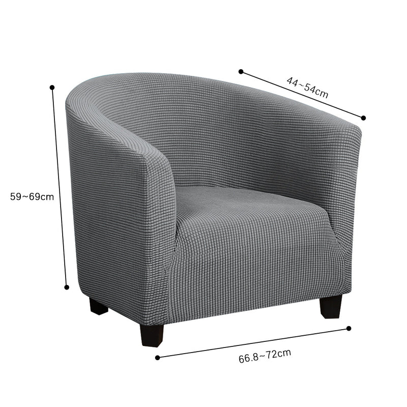 COMFEYA Elastic All - Inclusive Single Sofa Cover - Solid Color Semicircle Sofa Chair Cover - NuSea