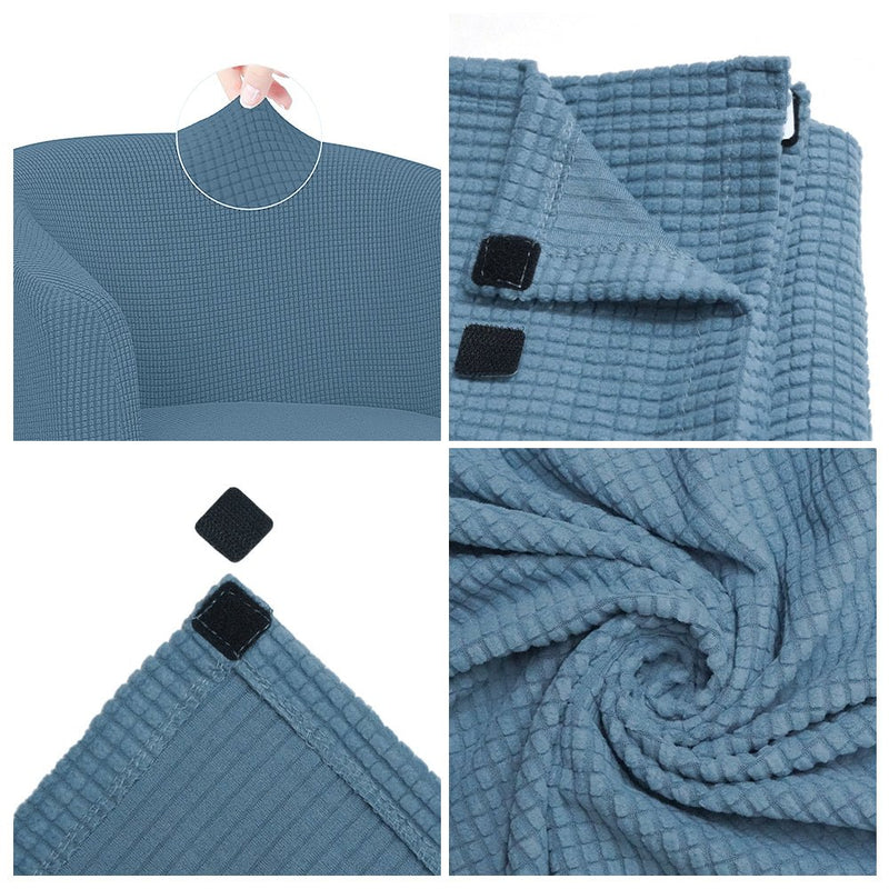 COMFEYA Elastic All - Inclusive Single Sofa Cover - Solid Color Semicircle Sofa Chair Cover - NuSea