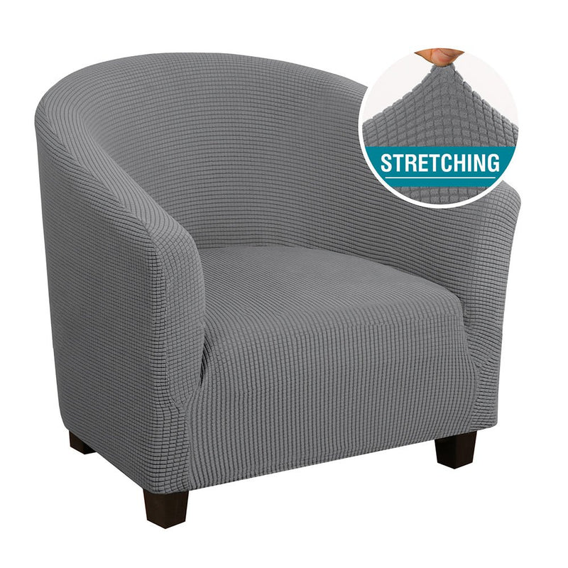 COMFEYA Elastic All - Inclusive Single Sofa Cover - Solid Color Semicircle Sofa Chair Cover - NuSea