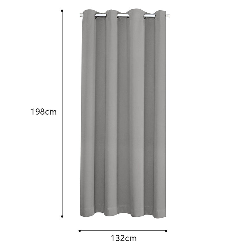 COMFEYA Grommet Top Doorway Curtain - Room Darkening Thermal Insulated Curtain - 198x132cm - Gray - NuSea