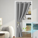 COMFEYA Grommet Top Doorway Curtain - Room Darkening Thermal Insulated Curtain - 198x132cm - Gray - NuSea