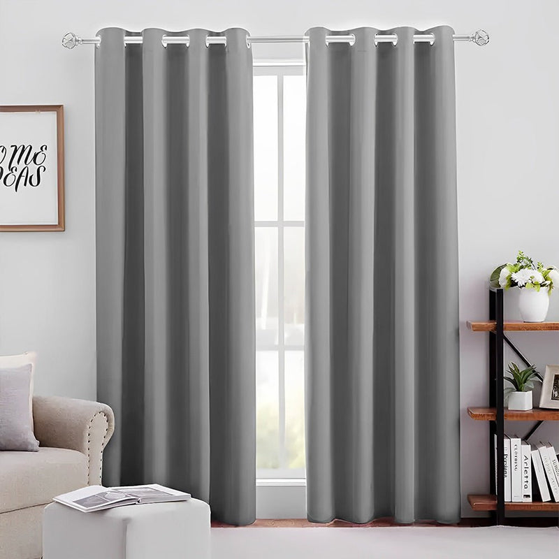COMFEYA Grommet Top Doorway Curtain - Room Darkening Thermal Insulated Curtain - 198x132cm - Gray - NuSea