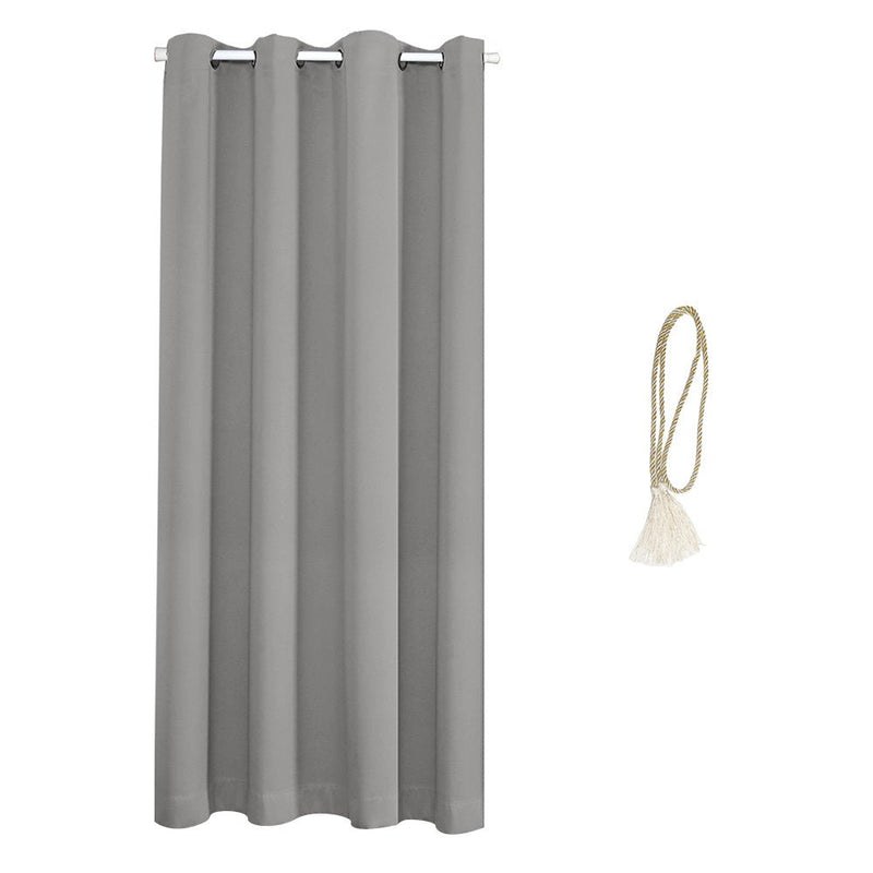 COMFEYA Grommet Top Doorway Curtain - Room Darkening Thermal Insulated Curtain - 198x132cm - Gray - NuSea