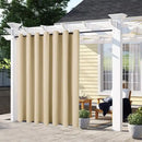 COMFEYA Patio Curtains Outdoor - Waterproof Heat UV Shade Privacy Blackout Curtains - NuSea