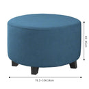 COMFEYA Round Ottoman Cover - Stretch Ottoman Slipcover Furniture Protector for Round Ottomans - NuSea