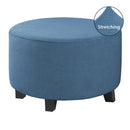 COMFEYA Round Ottoman Cover - Stretch Ottoman Slipcover Furniture Protector for Round Ottomans - NuSea