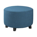 COMFEYA Round Ottoman Cover - Stretch Ottoman Slipcover Furniture Protector for Round Ottomans - NuSea