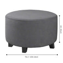 COMFEYA Round Ottoman Cover - Stretch Ottoman Slipcover Furniture Protector for Round Ottomans - NuSea