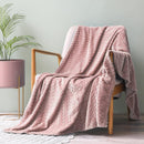 COMFEYA Soft Jacquard Leaves Pattern Flannel Fleece Throw Blanket - NuSea