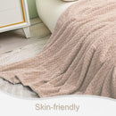 COMFEYA Soft Jacquard Leaves Pattern Flannel Fleece Throw Blanket - NuSea