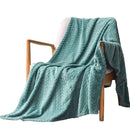 COMFEYA Soft Jacquard Leaves Pattern Flannel Fleece Throw Blanket - NuSea