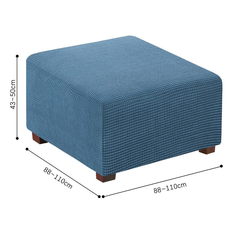 COMFEYA Square Ottoman Cover Premium Furniture Protector with Elastic Bottom - NuSea