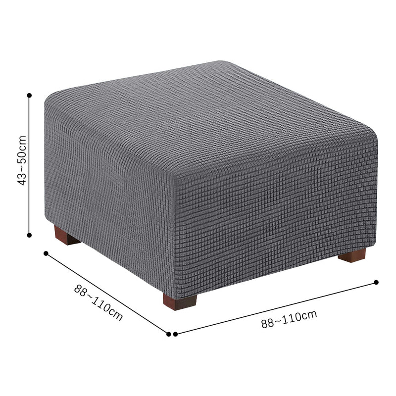 COMFEYA Square Ottoman Cover Premium Furniture Protector with Elastic Bottom - NuSea