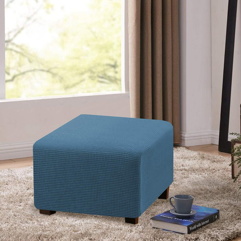 COMFEYA Square Ottoman Cover Premium Furniture Protector with Elastic Bottom - NuSea