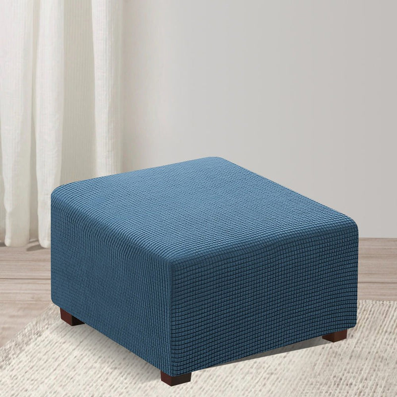 COMFEYA Square Ottoman Cover Premium Furniture Protector with Elastic Bottom - NuSea