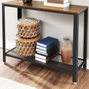 Console Table Metal Frame Rustic Brown - NuSea