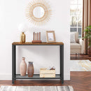 Console Table Metal Frame Rustic Brown - NuSea
