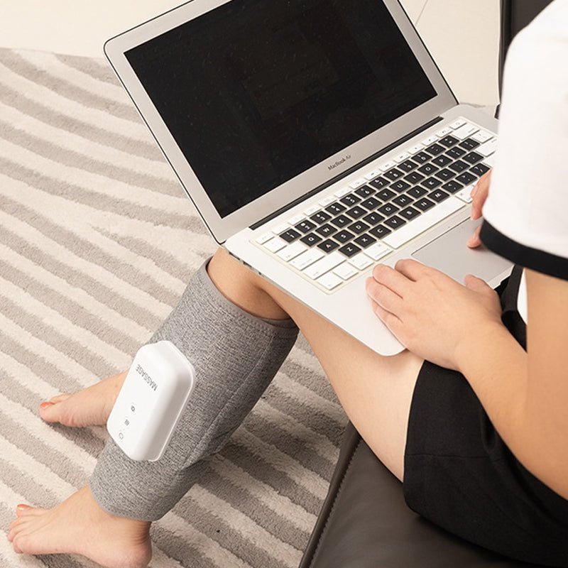 Cordless Heated Air Compression Personal Foot and Calf Massager - USB Rechargeable - NuSea