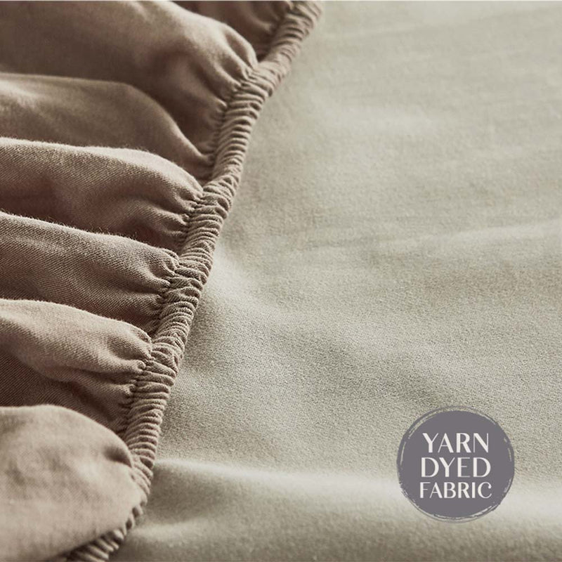 Cosy Club Cotton Bed Sheets Set Pink Brown Cover Single - NuSea