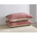 Cosy Club Cotton Bed Sheets Set Red Beige Cover Single - NuSea