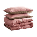 Cosy Club Cotton Cover Quilt Cover Set Blush Beige Single - NuSea
