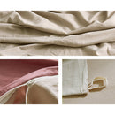 Cosy Club Cotton Cover Quilt Cover Set Vanilla Rhubarb Double - NuSea