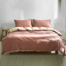 Cosy Club Cotton Cover Quilt Cover Set Vanilla Rhubarb Double - NuSea