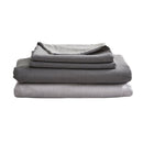 Cosy Club Washed Cotton Sheet Set Grey Double - NuSea