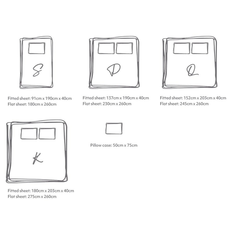 Cosy Club Washed Cotton Sheet Set Grey Double - NuSea