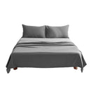 Cosy Club Washed Cotton Sheet Set Grey Double - NuSea