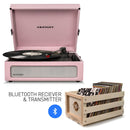 CROSLEY Crosley Voyager Amethyst - Bluetooth Portable Turntable & Record Storage Crate - NuSea