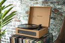 CROSLEY Crosley Voyager Tan - Bluetooth Portable Turntable & Record Storage Crate - NuSea