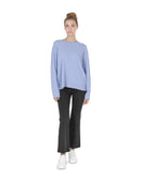 Crown of Edinburgh Cashmere Women's Cashmere Boatneck Sweater in Sky blue - L - NuSea
