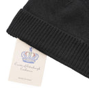 Crown of Edinburgh Cashmere Women's Cashmere Womens Classic Beanie in Black - One Size - NuSea