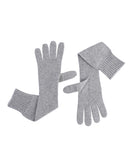 Crown of Edinburgh Cashmere Women's Cashmere Womens Long Gloves in Grigio Perla - M - NuSea