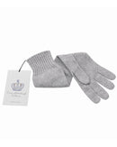 Crown of Edinburgh Cashmere Women's Cashmere Womens Long Gloves in Grigio Perla - M - NuSea