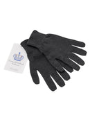 Crown of Edinburgh Cashmere Women's Luxury Cashmere Womens Short Gloves in Black - S - NuSea