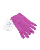 Crown of Edinburgh Cashmere Women's Luxury Cashmere Womens Short Gloves in Ciclamino - M - NuSea
