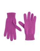 Crown of Edinburgh Cashmere Women's Luxury Cashmere Womens Short Gloves in Ciclamino - M - NuSea