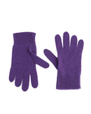 Crown of Edinburgh Cashmere Women's Luxury Cashmere Womens Short Gloves in Purple - M - NuSea
