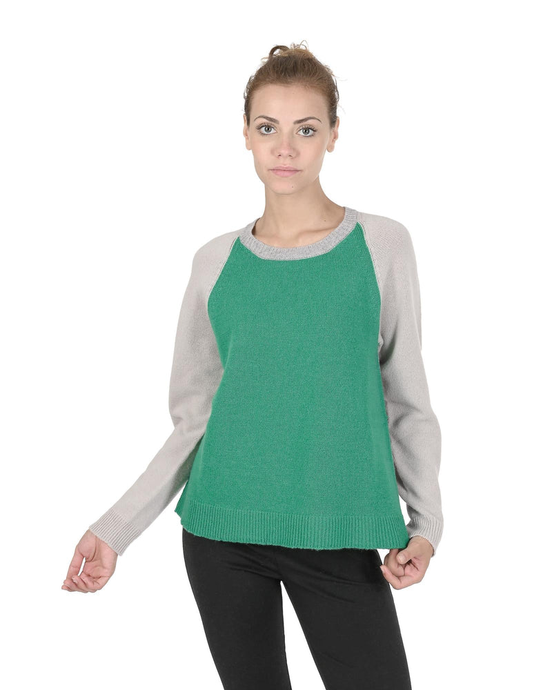 Crown of Edinburgh Cashmere Women's Premium Cashmere Round Neck Sweater in Multicolor - 44 EU - NuSea