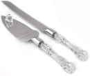 Cutting Cake Knife and Silver Blade Cake Server Set Wedding Anniversary Engagement Birthday Party Gift Boxed - NuSea