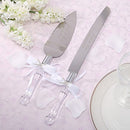 Cutting Cake Knife and Silver Blade Cake Server Set Wedding Anniversary Engagement Birthday Party Gift Boxed - NuSea