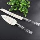 Cutting Cake Knife and Silver Blade Cake Server Set Wedding Anniversary Engagement Birthday Party Gift Boxed - NuSea