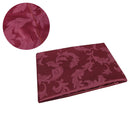 Damask Jacquard Polyester Tablecloth 180cm Round Leaf Burgundy - NuSea