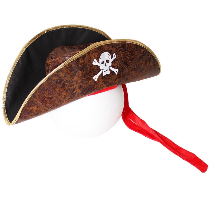 Deluxe Pirate Hat Costume Party Accessory Jack Sparrow - Brown - NuSea