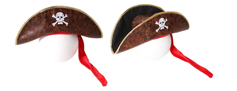 Deluxe Pirate Hat Costume Party Accessory Jack Sparrow - Brown - NuSea